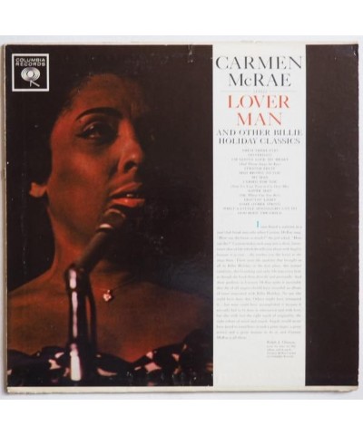 Carmen McRae SINGS LOVER MAN & OTHER BILLIE HOLIDAY CLASSICS CD $10.53 CD