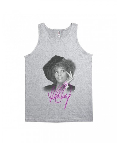 Whitney Houston Unisex Tank Top | Whitney Star Photoshoot With Signature Distressed Shirt $5.03 Shirts