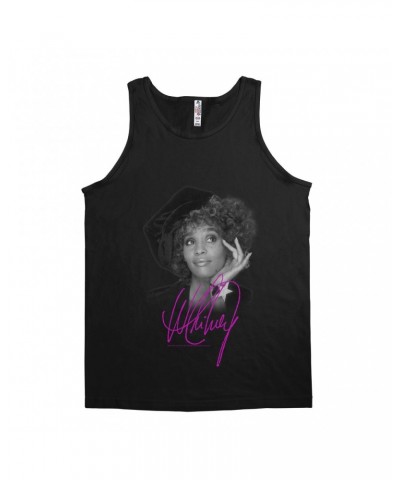 Whitney Houston Unisex Tank Top | Whitney Star Photoshoot With Signature Distressed Shirt $5.03 Shirts