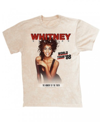 Whitney Houston T-shirt | 1988 World Tour Poster Image Mineral Wash Shirt $12.25 Shirts