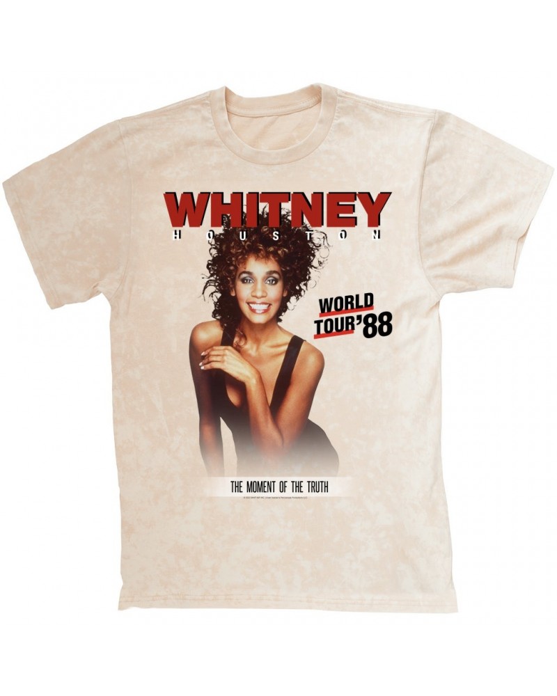 Whitney Houston T-shirt | 1988 World Tour Poster Image Mineral Wash Shirt $12.25 Shirts