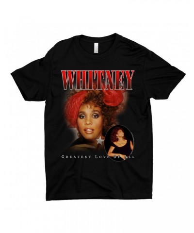 Whitney Houston T-Shirt | Greatest Love Of All Red Photo Collage Design Shirt $9.11 Shirts