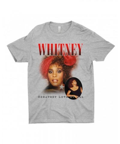 Whitney Houston T-Shirt | Greatest Love Of All Red Photo Collage Design Shirt $9.11 Shirts