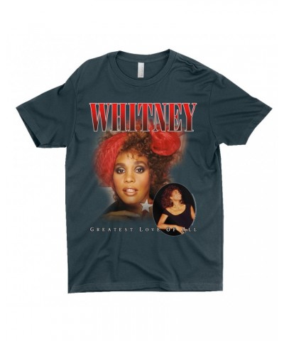 Whitney Houston T-Shirt | Greatest Love Of All Red Photo Collage Design Shirt $9.11 Shirts