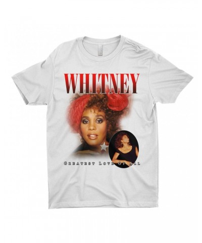 Whitney Houston T-Shirt | Greatest Love Of All Red Photo Collage Design Shirt $9.11 Shirts