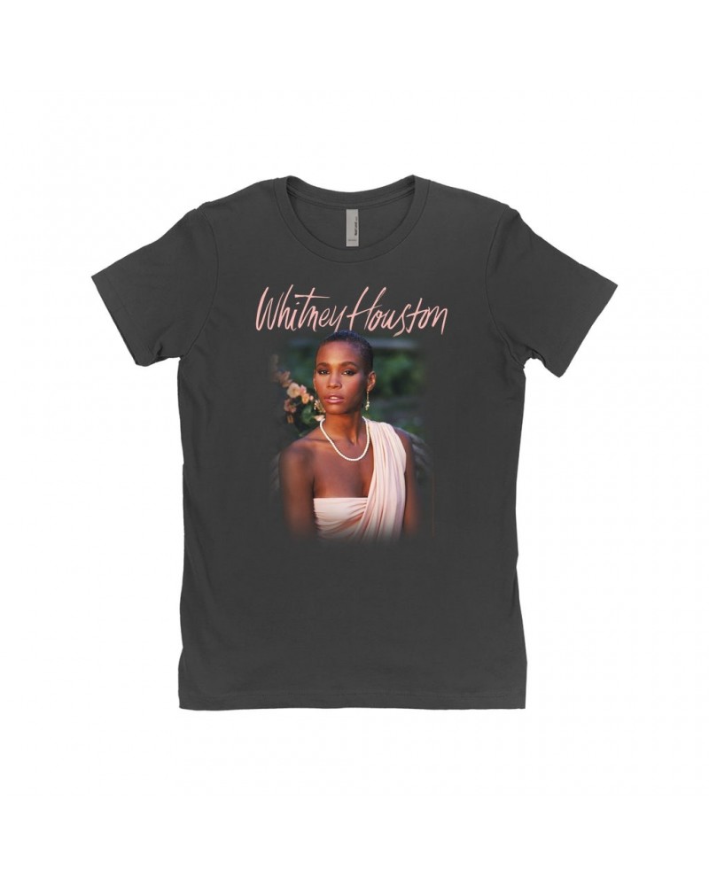 Whitney Houston Ladies' Boyfriend T-Shirt | 1985 Album Cover Design Shirt $3.60 Shirts