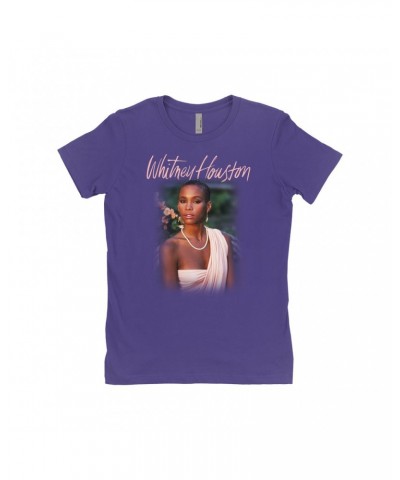 Whitney Houston Ladies' Boyfriend T-Shirt | 1985 Album Cover Design Shirt $3.60 Shirts