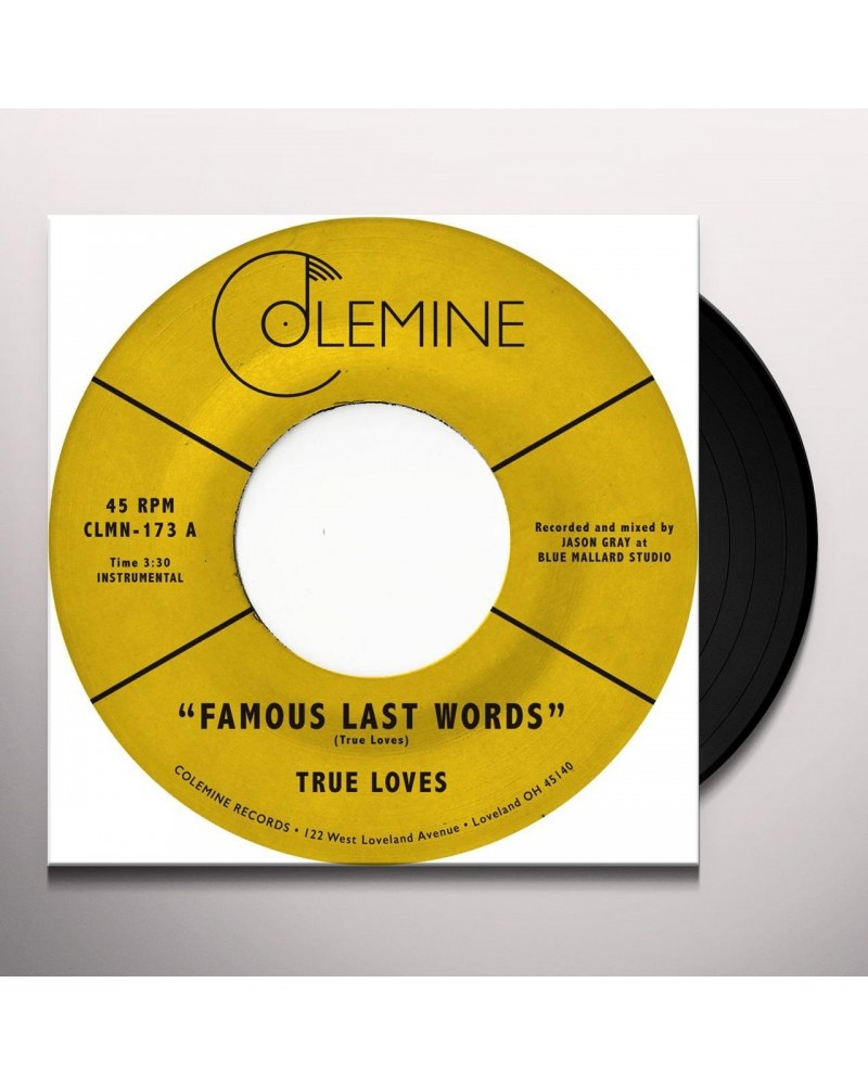 True Loves Famous Last Words Vinyl Record $16.73 Vinyl