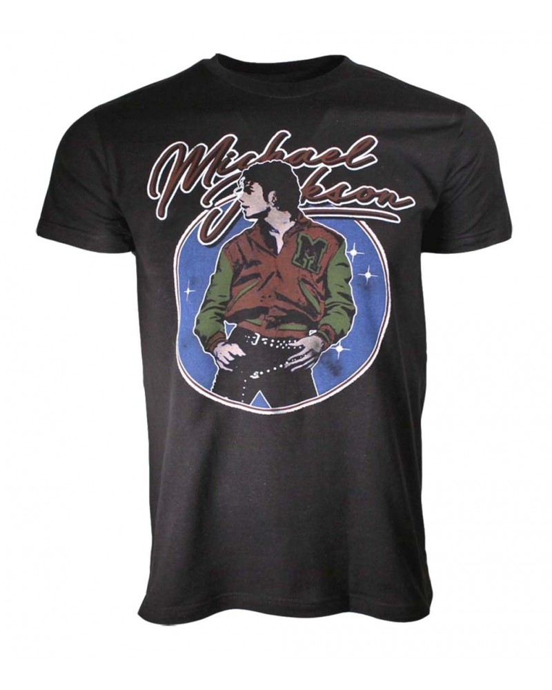 Michael Jackson T Shirt | Michael Jackson Varsity Jacket T-Shirt T-Shirt $10.78 Shirts