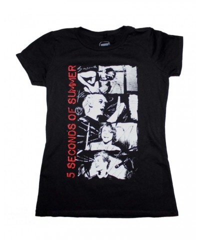 5 Seconds of Summer T Shirt | 5 Seconds of Summer Stacked Photo Junior's T-Shirt $8.69 Shirts