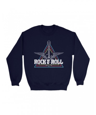 Music Life Sweatshirt | Flying Guitar Rock n' Roll Sweatshirt $9.59 Sweatshirts