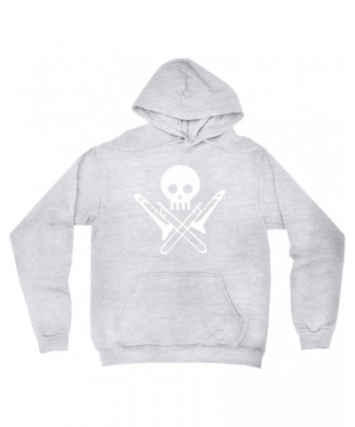 Music Life Hoodie | Skull And Trombones Hoodie $7.98 Sweatshirts