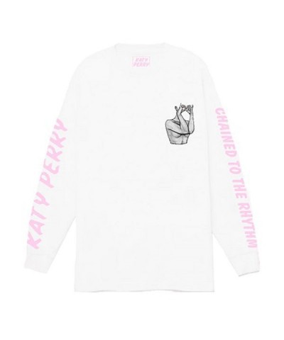 Katy Perry Chained White Long Sleeve T-shirt $7.19 Shirts