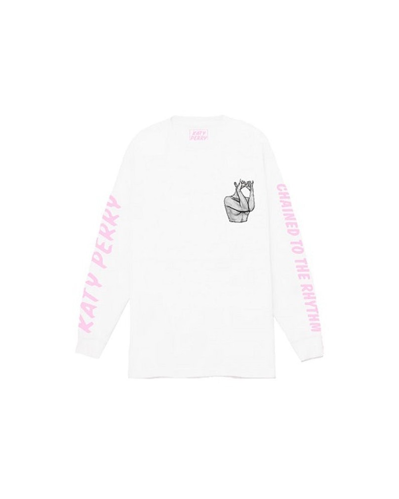 Katy Perry Chained White Long Sleeve T-shirt $7.19 Shirts