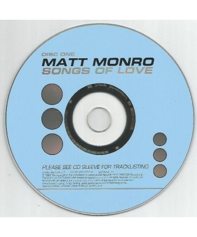 Matt Monro SONGS OF LOVE (3 CD BOX SET) $19.99 CD