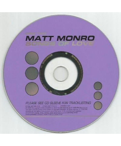 Matt Monro SONGS OF LOVE (3 CD BOX SET) $19.99 CD