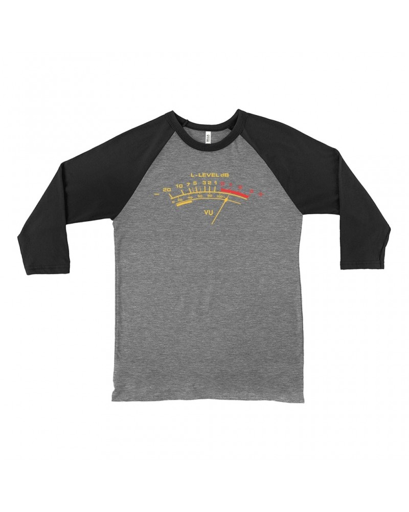 Music Life 3/4 Sleeve Baseball Tee | VU Audio Meter Shirt $3.16 Shirts