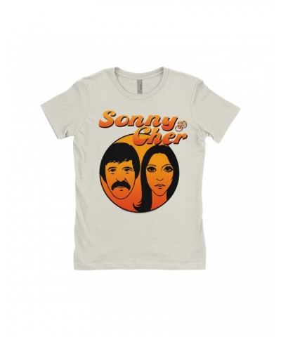 Sonny & Cher Ladies' Boyfriend T-Shirt | Comedy Hour Illustration And Logo Ombre Shirt $8.60 Shirts