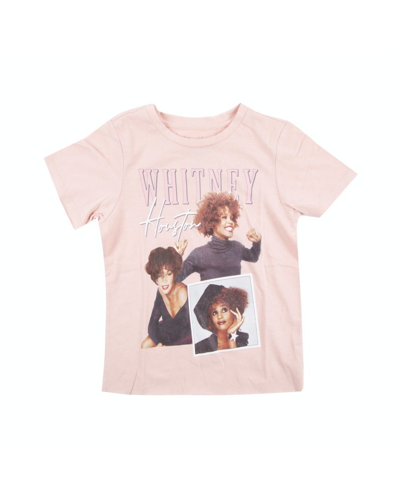 Whitney Houston Whitney Photographs Juniors Pink T-shirt $12.97 Shirts