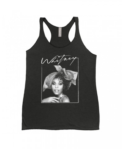 Whitney Houston Ladies' Tank Top | 1987 Whitney Signature And White Photo Image Shirt $7.91 Shirts