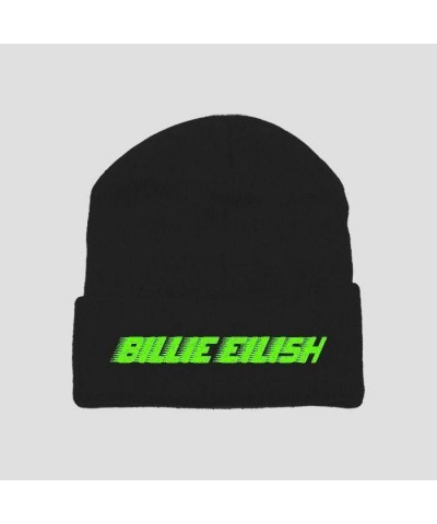 Billie Eilish Beanie | Black With Neon Print Beanie $15.79 Hats