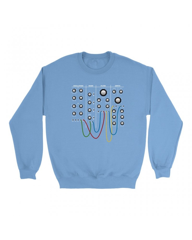 Music Life Colorful Sweatshirt | Modular Synth Chest Panel Sweatshirt $69.22 Sweatshirts